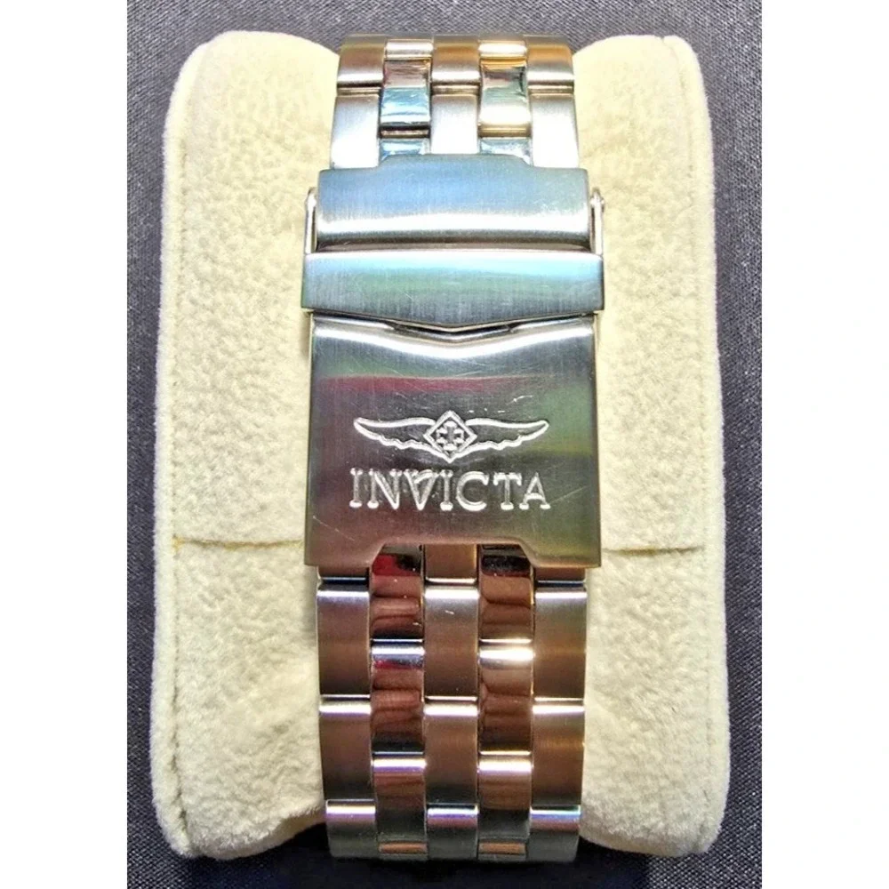 Invicta Ocean Quest 6289 Mens Chronograph Watch Stainless Steel 100M Silver Dial